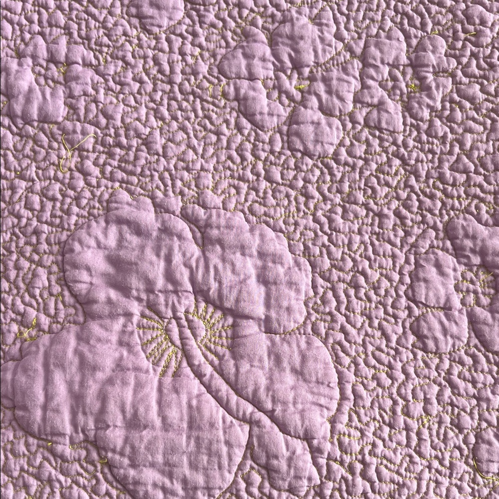 Floral Lavender Quilted Bedspread - Picture 4 of 8